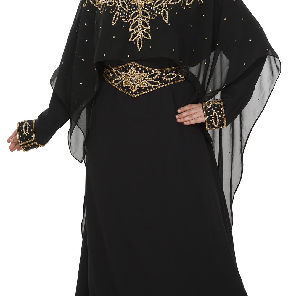 
                  
                    Kaftan Gown with Floral Embroidery Work - Maxim Creation
                  
                