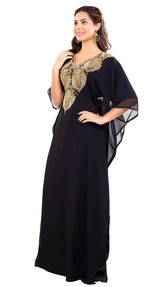 Embroidered Jellabiya Maxi Dress - Maxim Creation