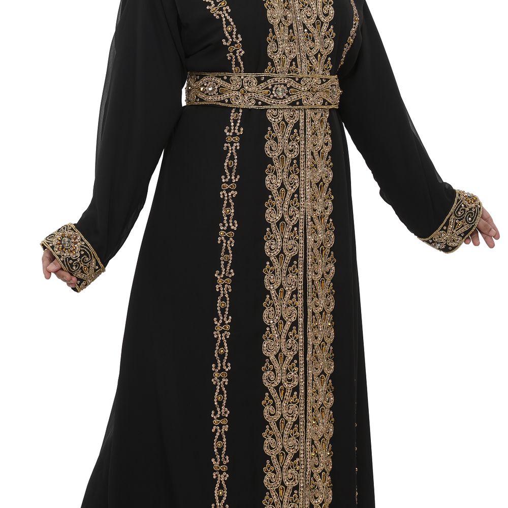 
                  
                    Arabian Caftan With Golden Beads - Maxim Creation
                  
                