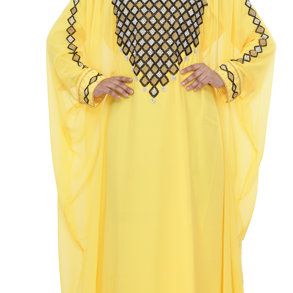 
                  
                    Arabian Kaftan with Chequered Embroidery Work - Maxim Creation
                  
                