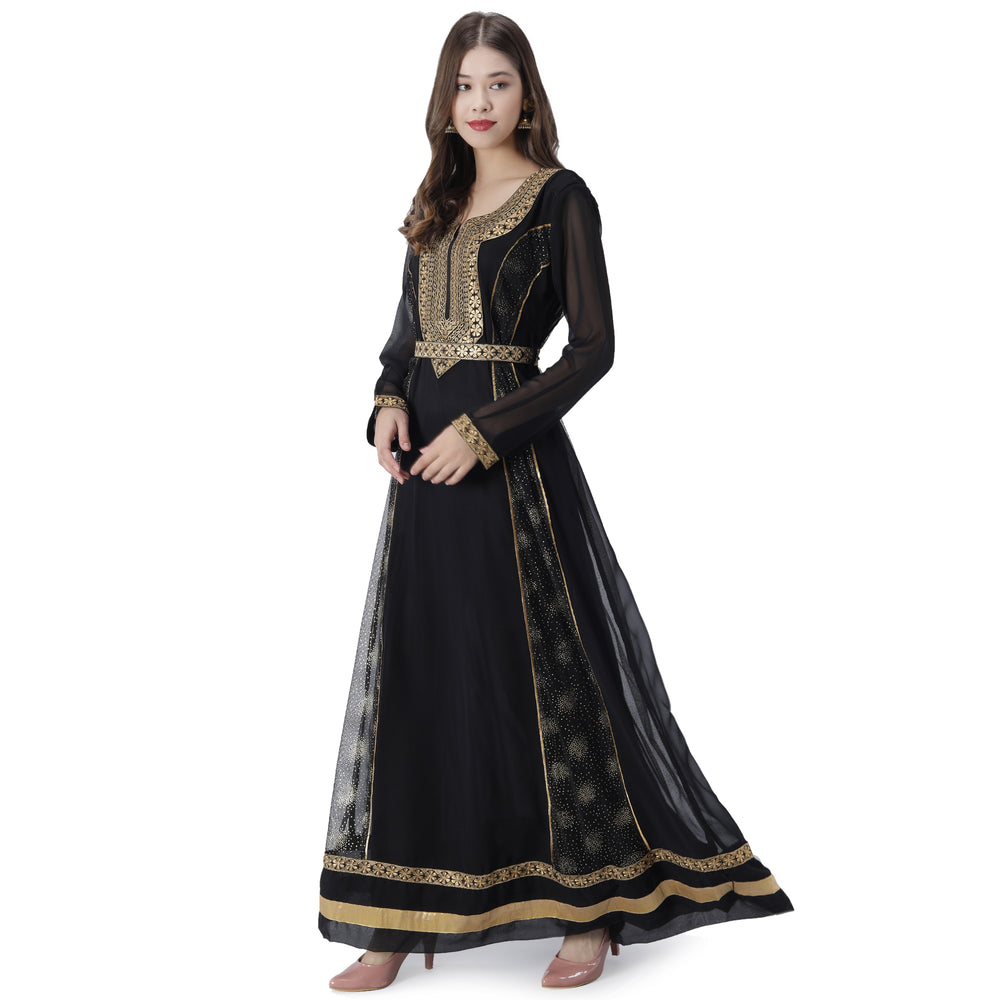 
                  
                    Machine Embroidered Traditional Caftan Gown - Maxim Creation
                  
                