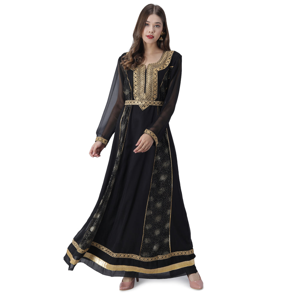 
                  
                    Machine Embroidered Traditional Caftan Gown - Maxim Creation
                  
                