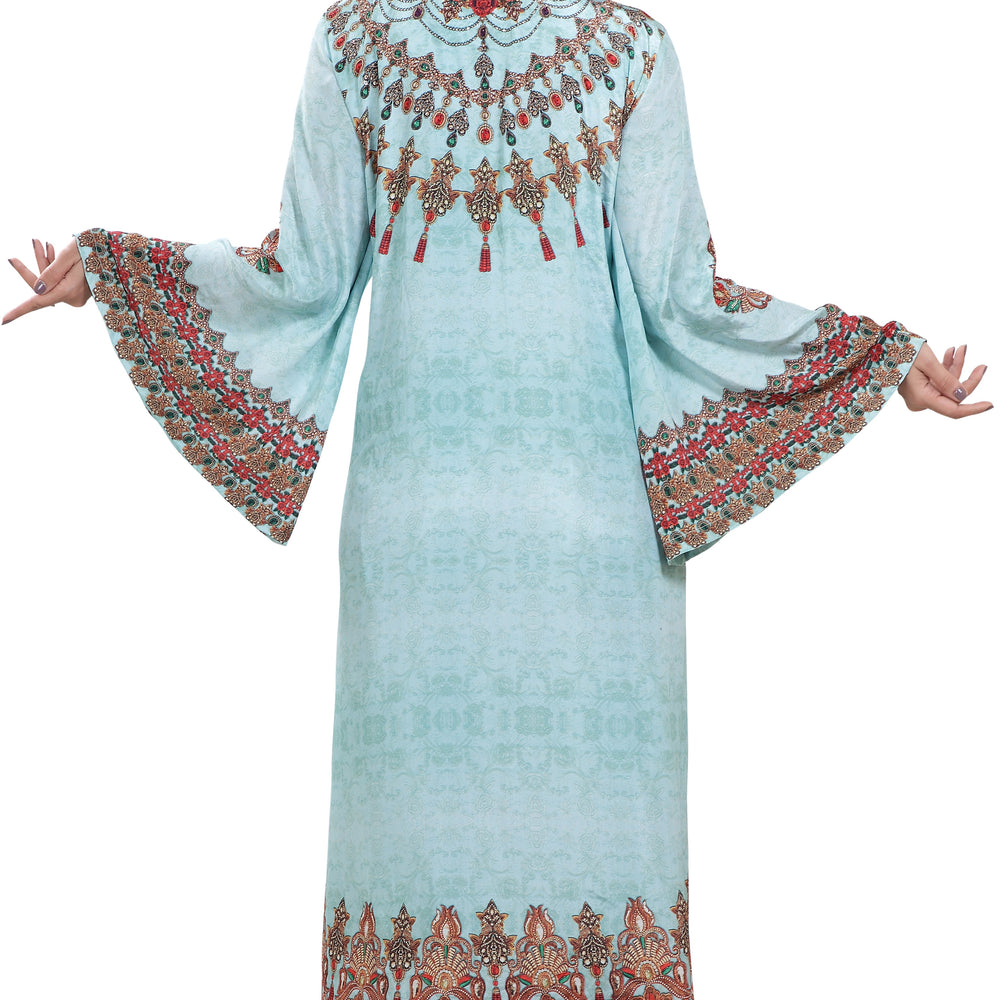
                  
                    Red Rose Floral Digital Printed Kaftan - Maxim Creation
                  
                