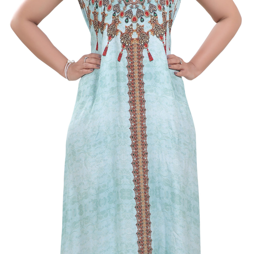 
                  
                    Red Rose Floral Digital Printed Kaftan - Maxim Creation
                  
                