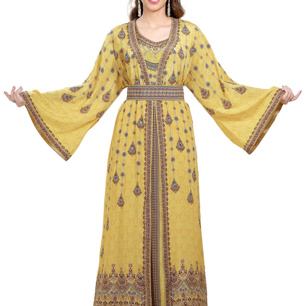 
                  
                    Dubai Caftan Hand Crafted Digital Printed Abaya Maxi - Maxim Creation
                  
                