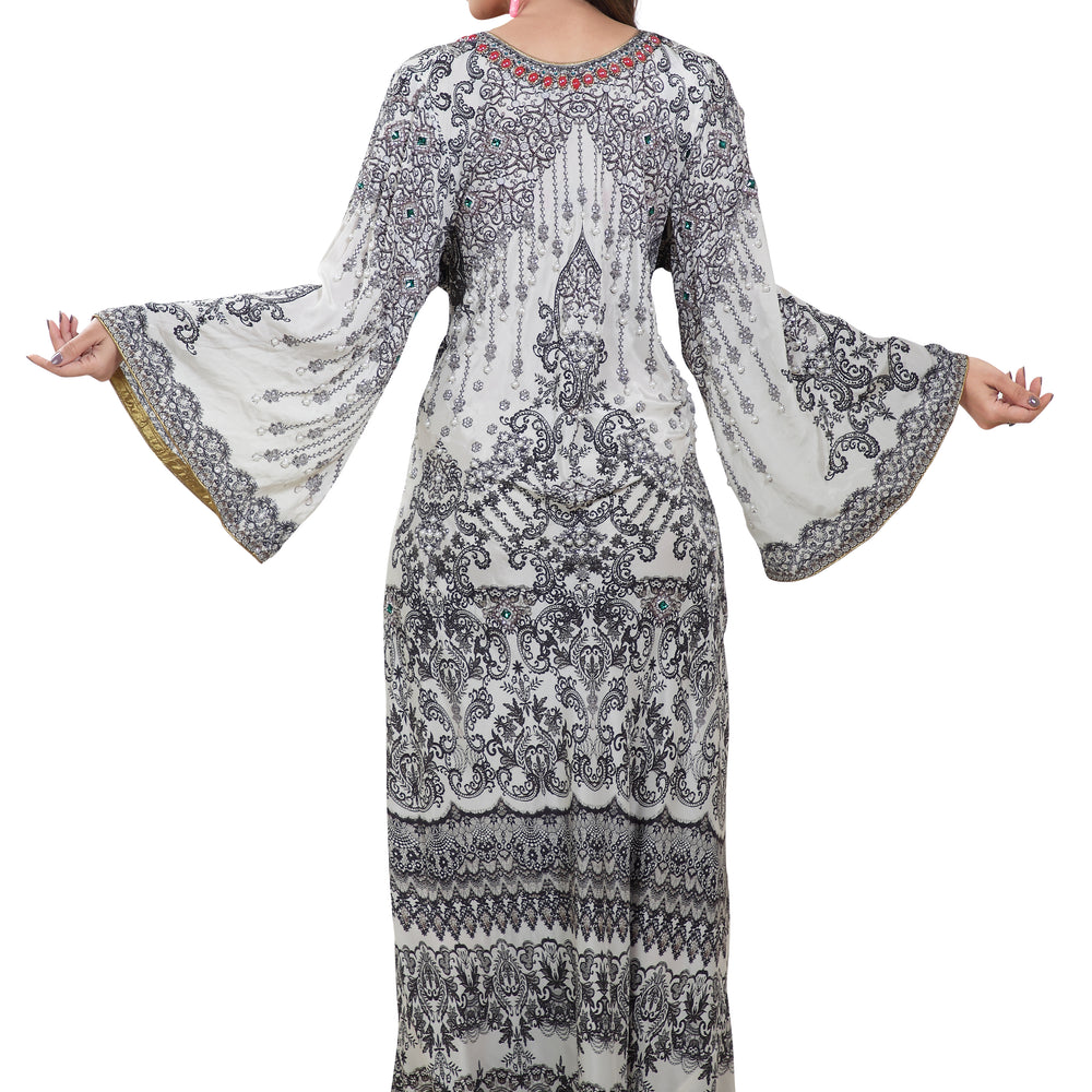 
                  
                    Vintage Printed Maxi With Geometric Embroidery Design - Maxim Creation
                  
                