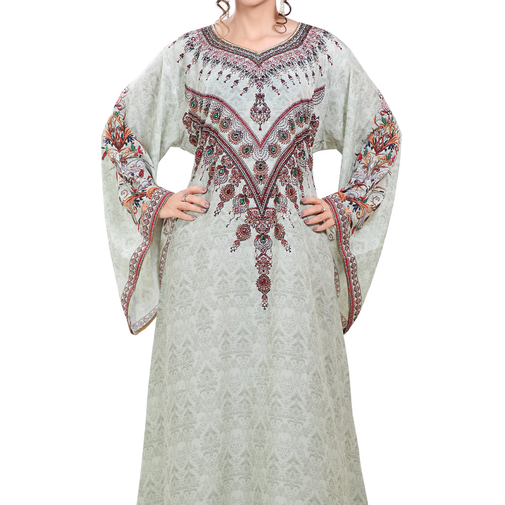 
                  
                    Persian Printed Maxi With Mix Embroidered Beads - Maxim Creation
                  
                