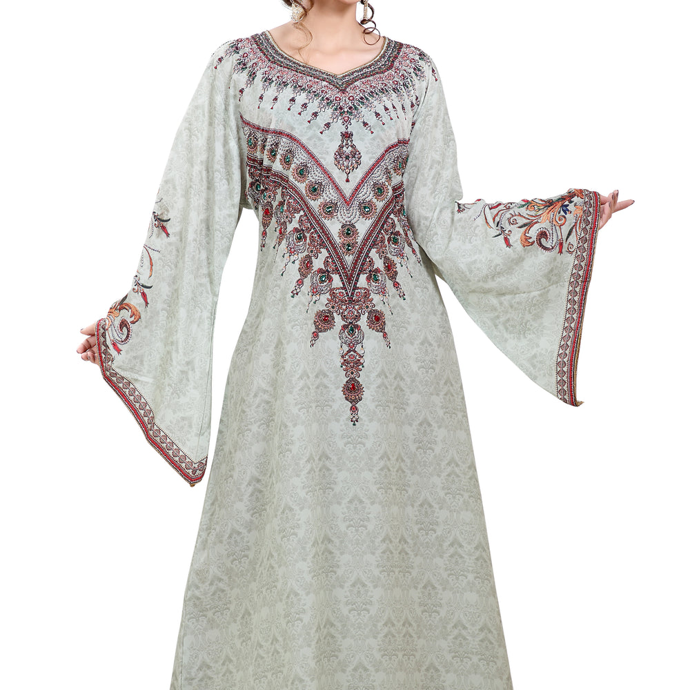 
                  
                    Persian Printed Maxi With Mix Embroidered Beads - Maxim Creation
                  
                