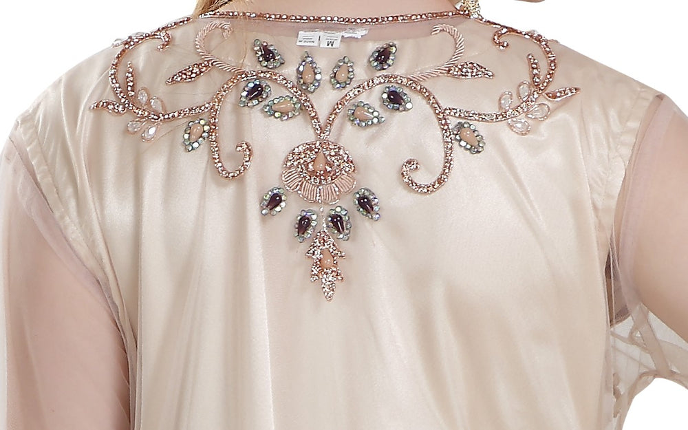 
                  
                    Algerian Kaftan Embroidered Hand Made Gown - Maxim Creation
                  
                