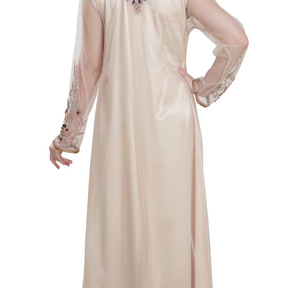 
                  
                    Algerian Kaftan Embroidered Hand Made Gown - Maxim Creation
                  
                