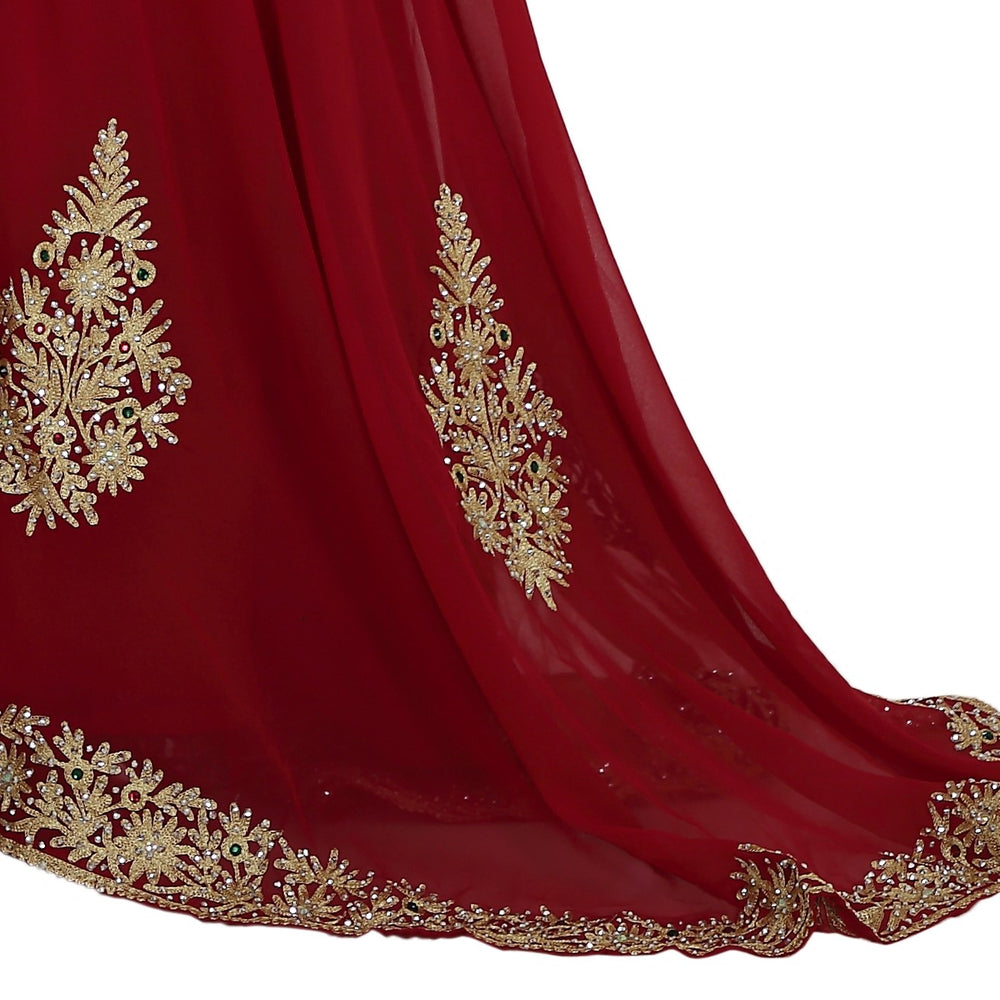 
                  
                    Maroon Jellabiya Moroccan Caftan Dress - Maxim Creation
                  
                