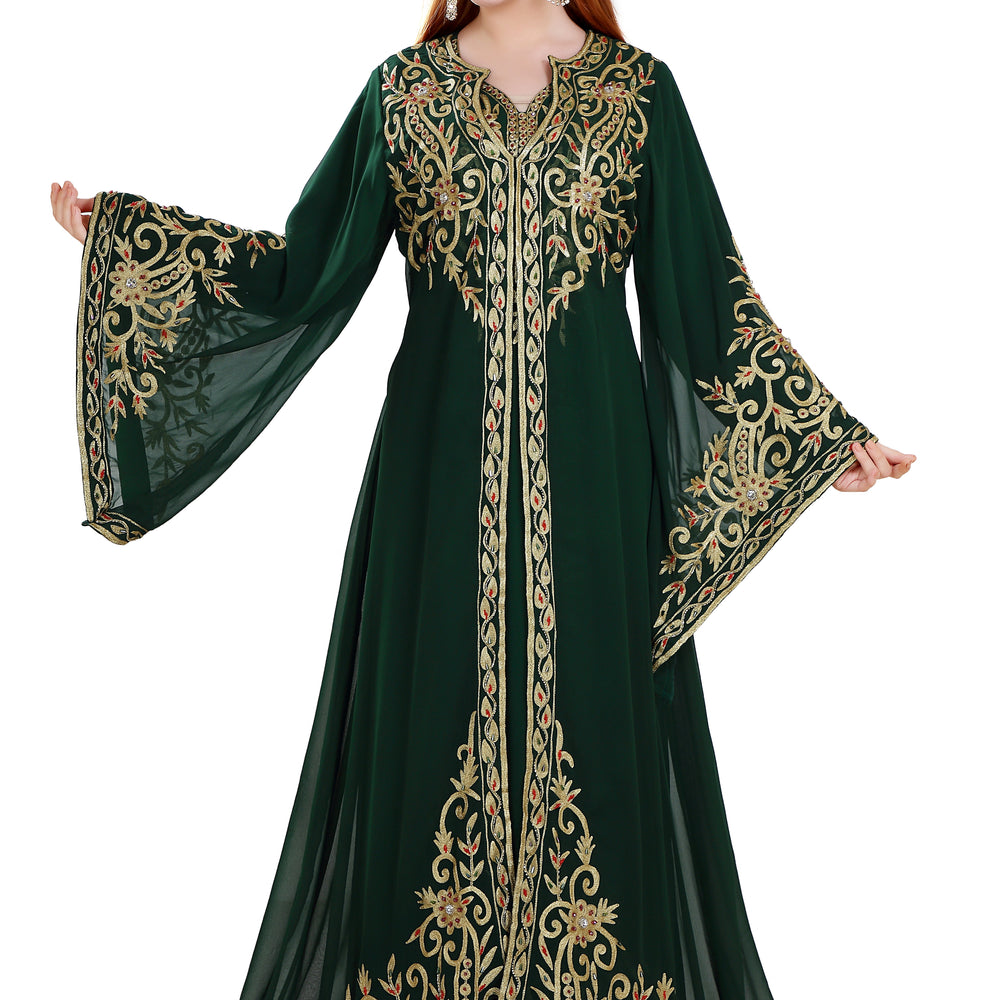 
                  
                    Designer Kaftan Khaleeji Thobe Gown - Maxim Creation
                  
                