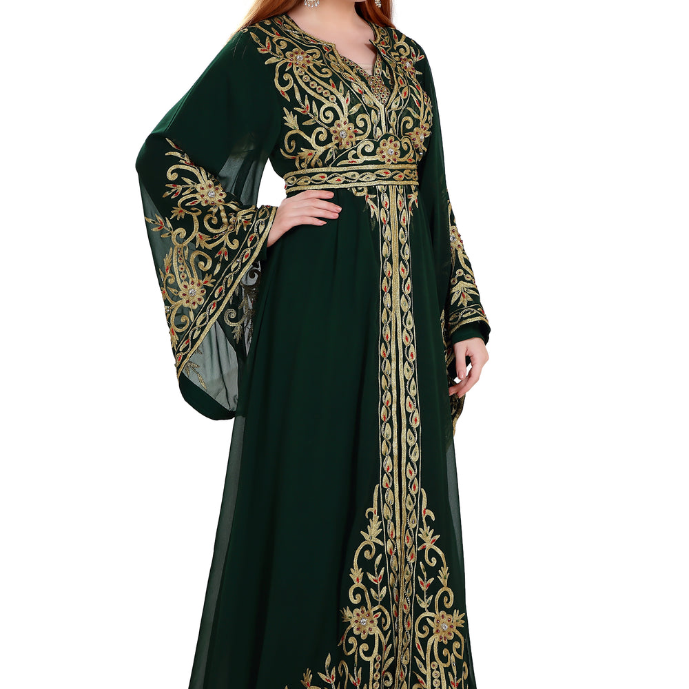 
                  
                    Designer Kaftan Khaleeji Thobe Gown - Maxim Creation
                  
                