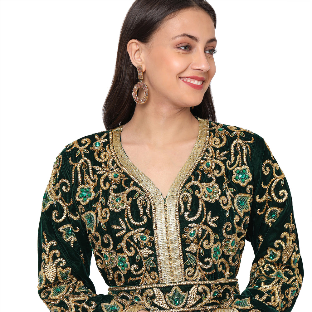 
                  
                    Designer Maxi Long Sleeve Kaftan - Maxim Creation
                  
                