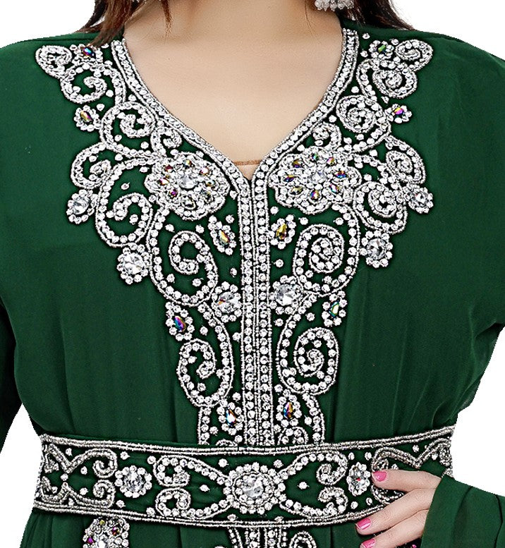 
                  
                    Traditional Abaya With Crystal Luxe Beads - Maxim Creation
                  
                