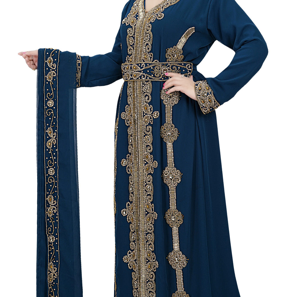 
                  
                    Designer Jalabiya Embroidered Gown - Maxim Creation
                  
                