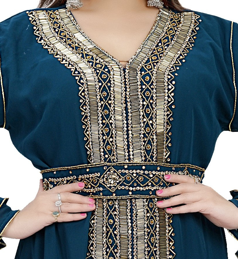 Henna Party Arabian Kaftan Dress - Maxim Creation