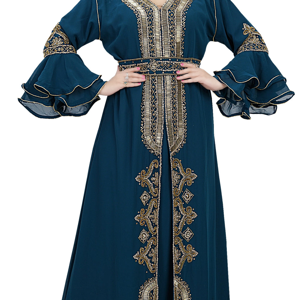 Henna Party Arabian Kaftan Dress - Maxim Creation