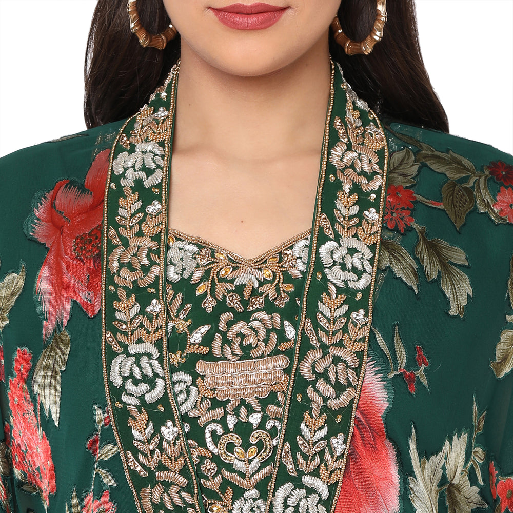 
                  
                    Summer Kaftan Floral Printed Slit Sleeve Maxi - Maxim Creation
                  
                