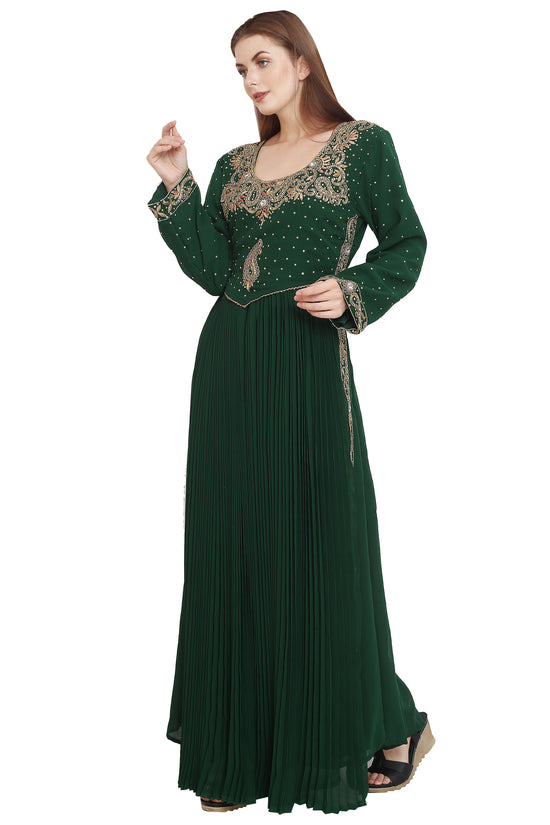 Djellaba Maxi Embroidered Gown - Maxim Creation