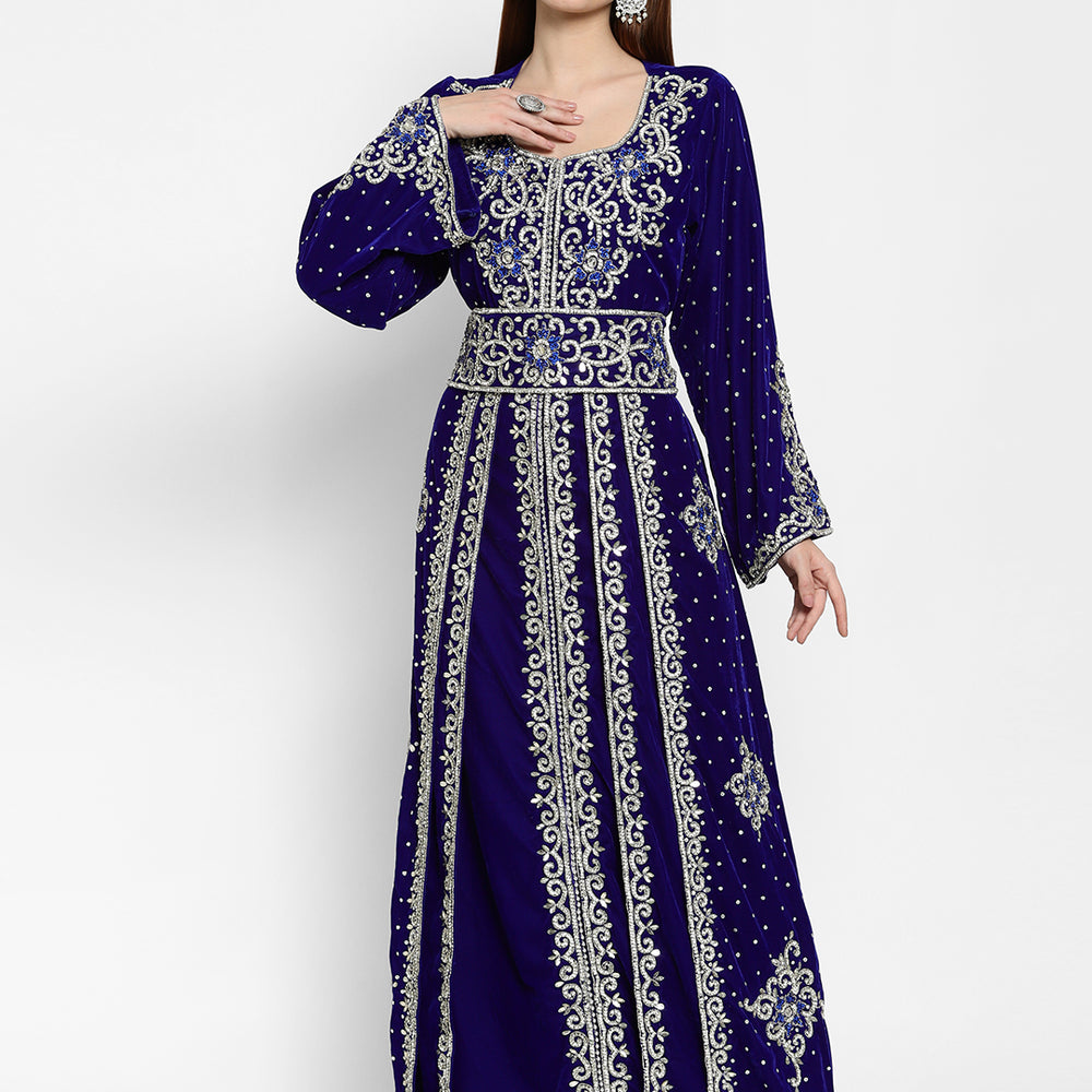 
                  
                    Designer Caftan With Crystal Embroidered Work - Maxim Creation
                  
                