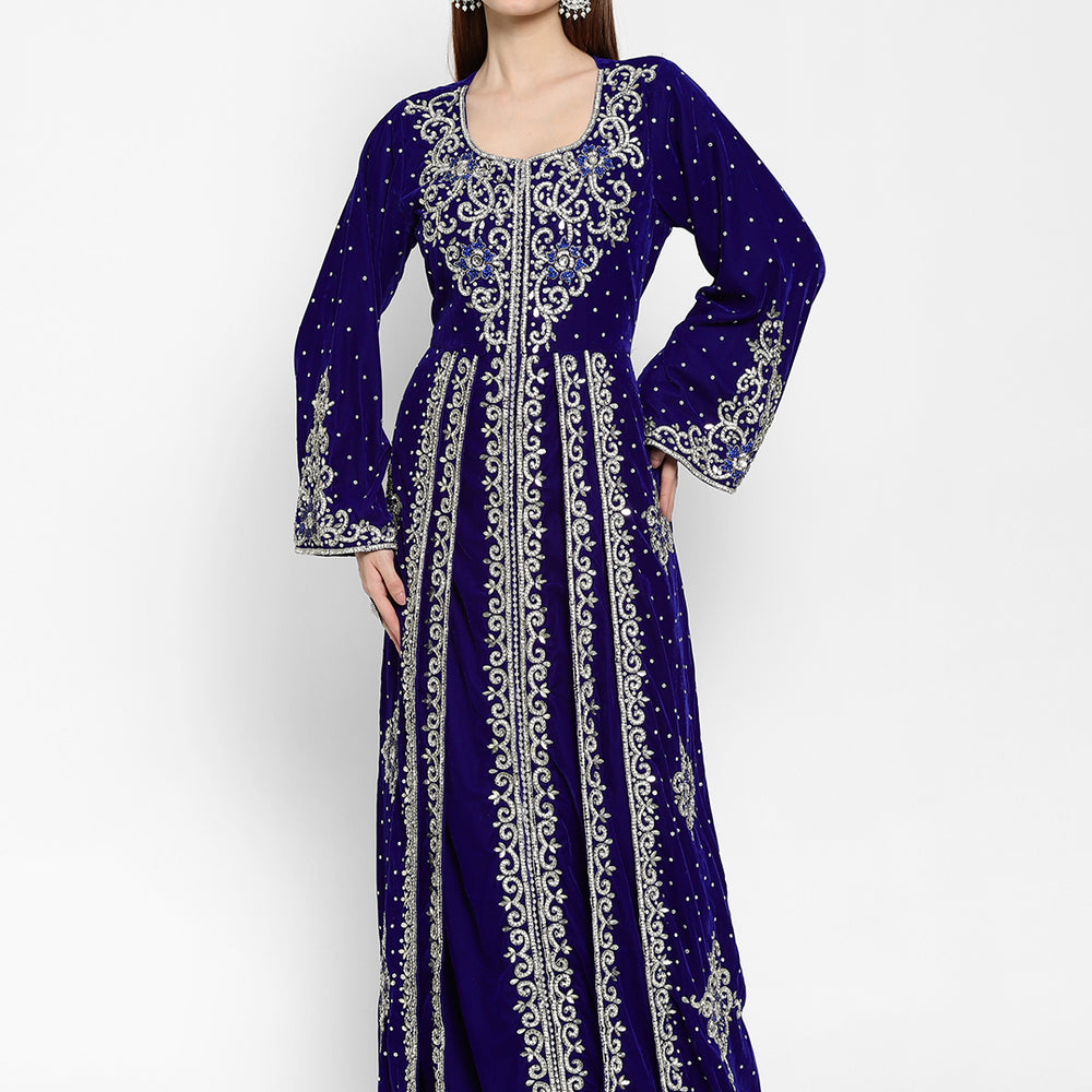 
                  
                    Designer Caftan With Crystal Embroidered Work - Maxim Creation
                  
                