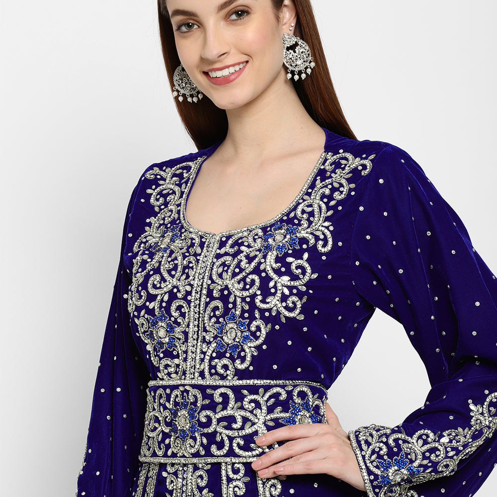 
                  
                    Designer Caftan With Crystal Embroidered Work - Maxim Creation
                  
                