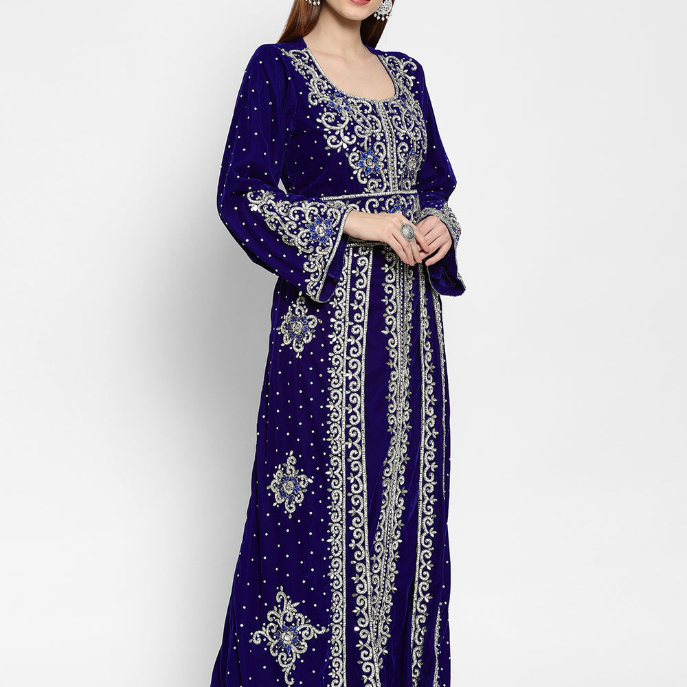
                  
                    Designer Caftan With Crystal Embroidered Work - Maxim Creation
                  
                