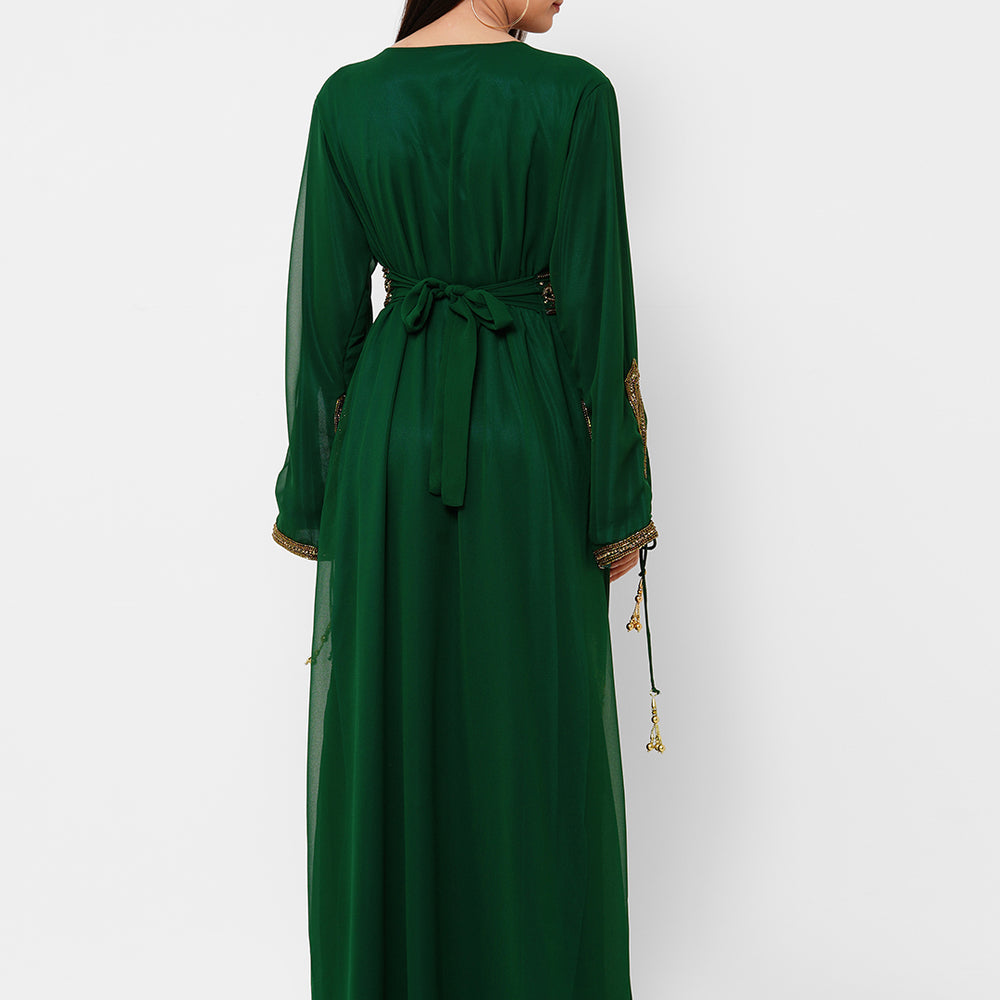 
                  
                    Embroidered Arabian Kaftan Designer Jalabiya - Maxim Creation
                  
                