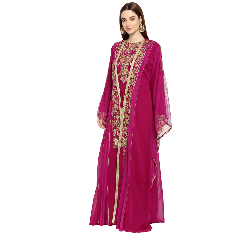 
                  
                    Henna Party Embroidered Maxi Dress - Maxim Creation
                  
                