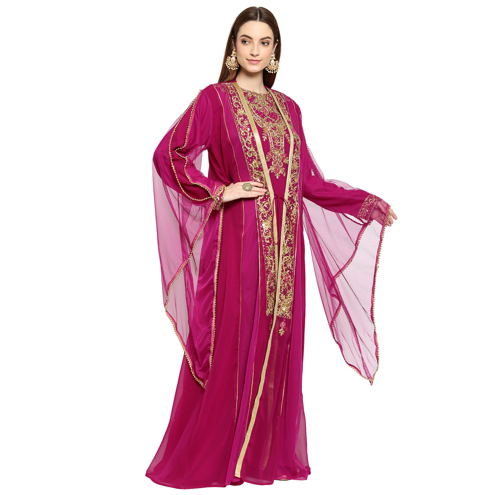 
                  
                    Henna Party Embroidered Maxi Dress - Maxim Creation
                  
                