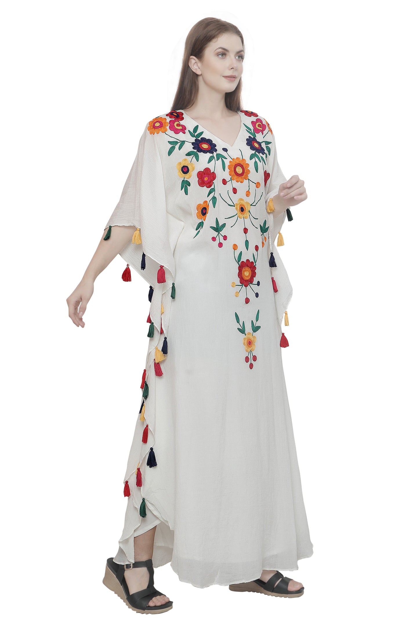 Floral Maxi Boho Beach Caftan - Maxim Creation