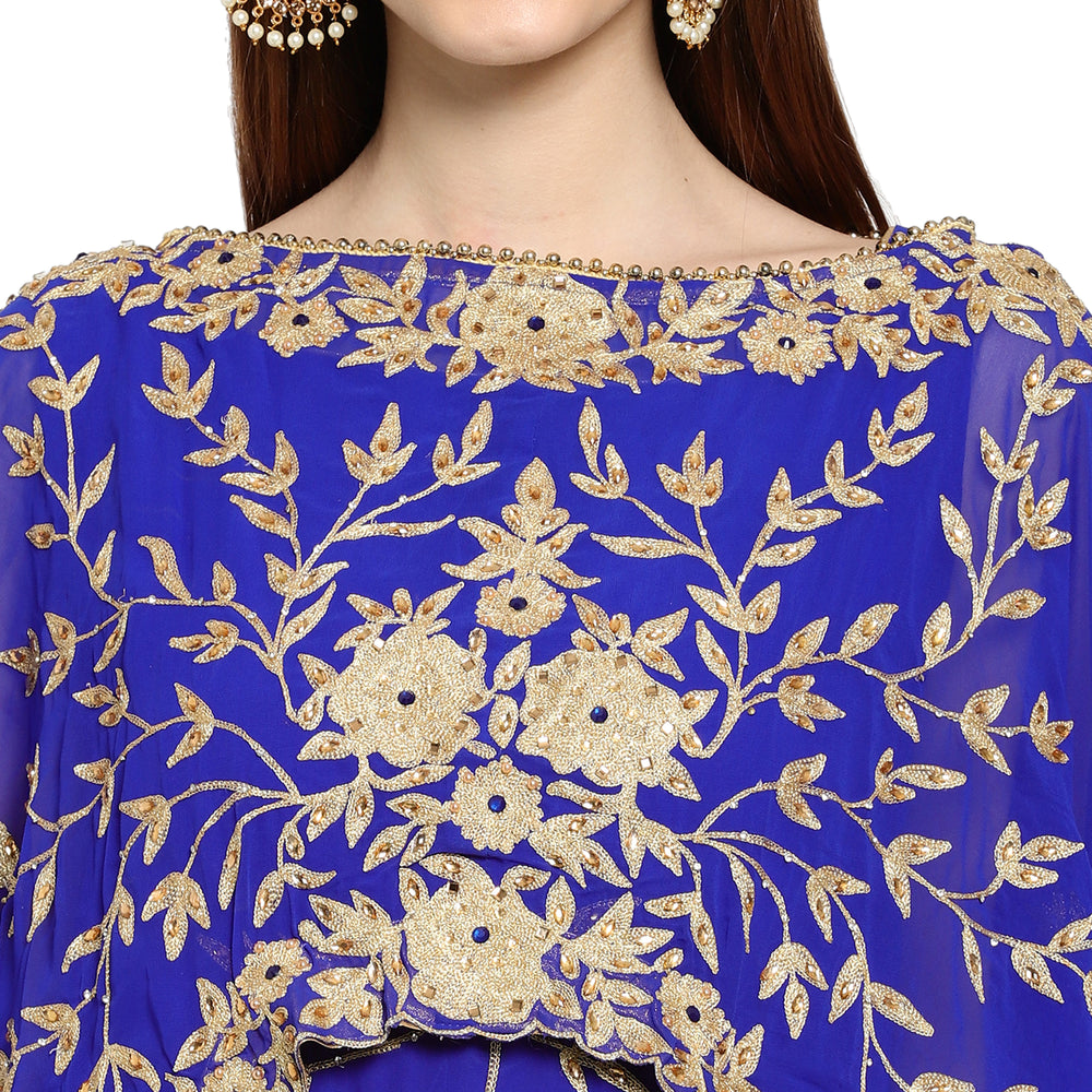
                  
                    Teaparty Gown Machine Embroidered Dress - Maxim Creation
                  
                