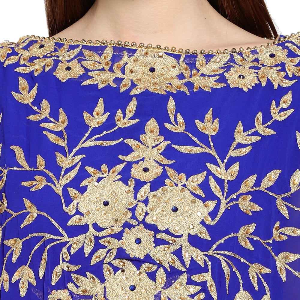 
                  
                    Teaparty Gown Machine Embroidered Dress - Maxim Creation
                  
                