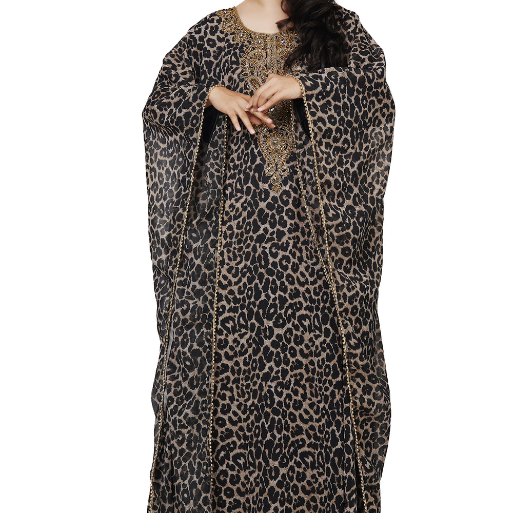 
                  
                    Leopard Print Kaftan Embroidery Handcrafted by Maxim Creation - Maxim Creation
                  
                