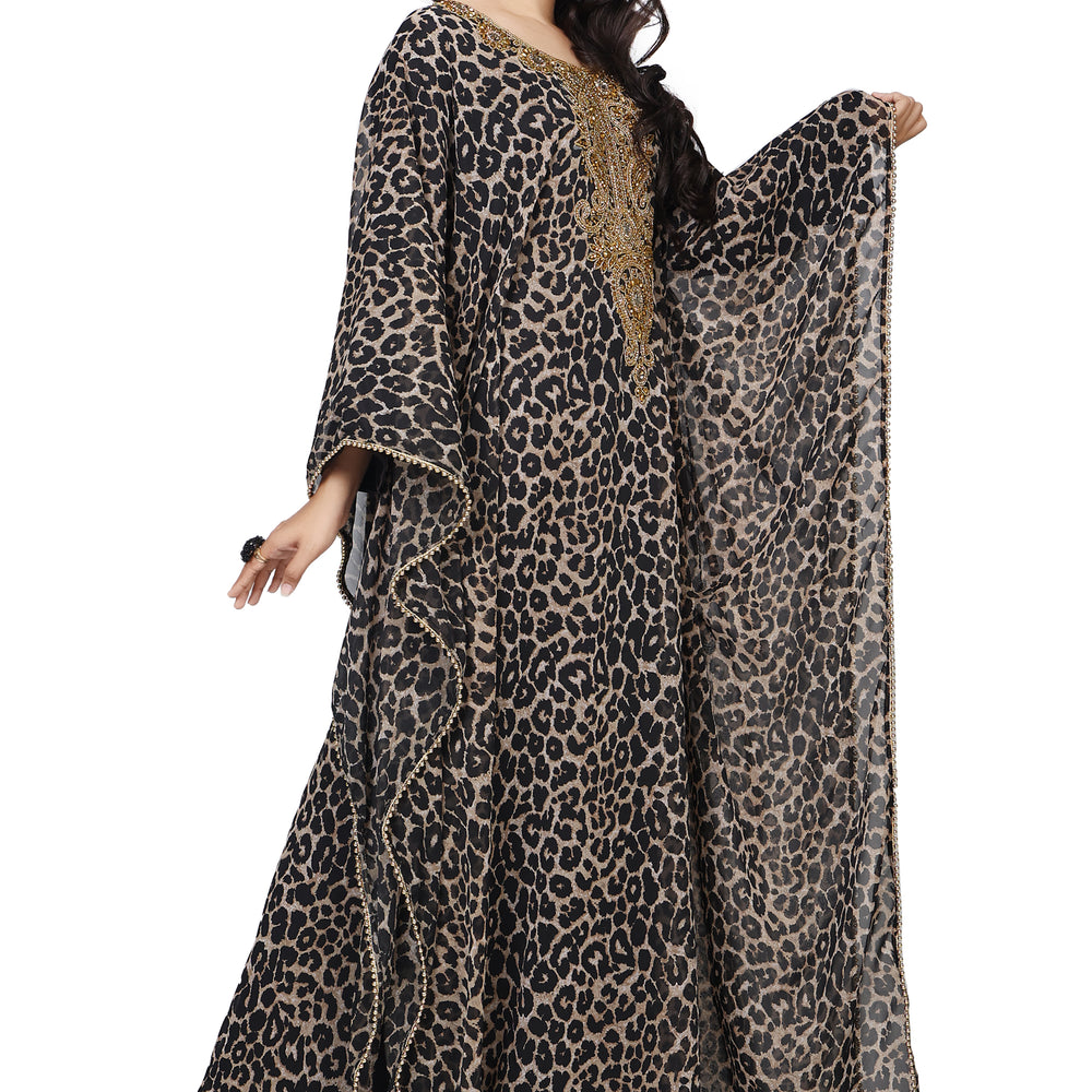 
                  
                    Leopard Print Kaftan Embroidery Handcrafted by Maxim Creation - Maxim Creation
                  
                