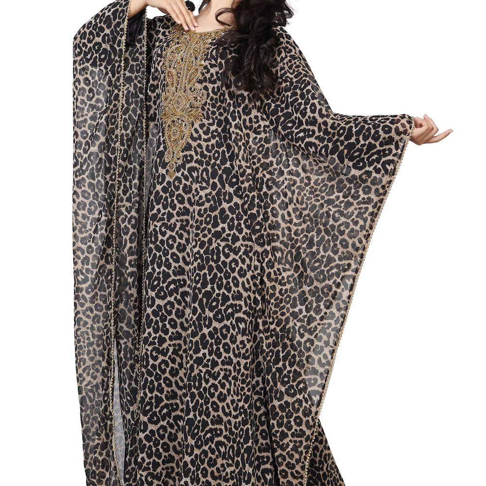 
                  
                    Leopard Print Kaftan Embroidery Handcrafted by Maxim Creation - Maxim Creation
                  
                