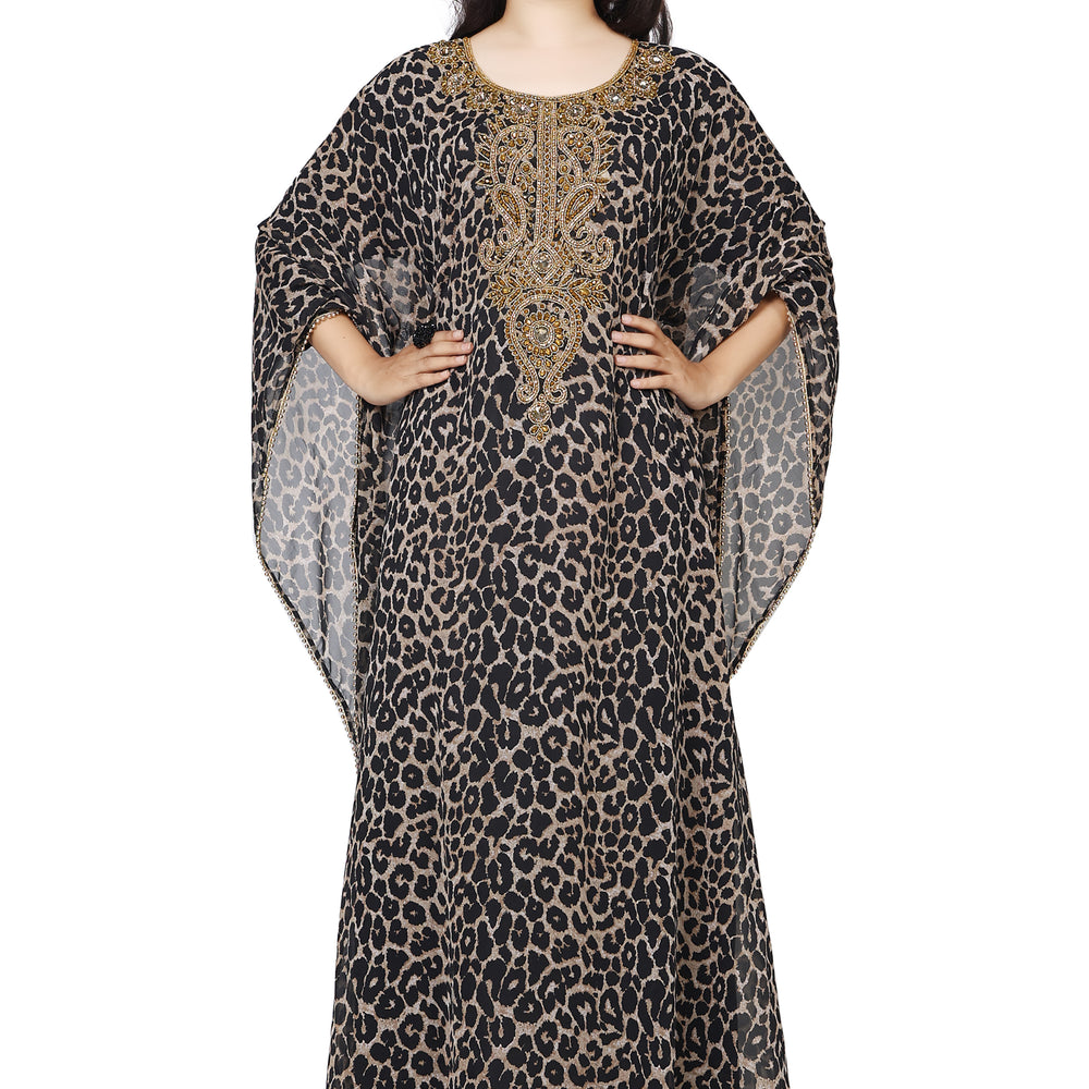 
                  
                    Leopard Print Kaftan Embroidery Handcrafted by Maxim Creation - Maxim Creation
                  
                