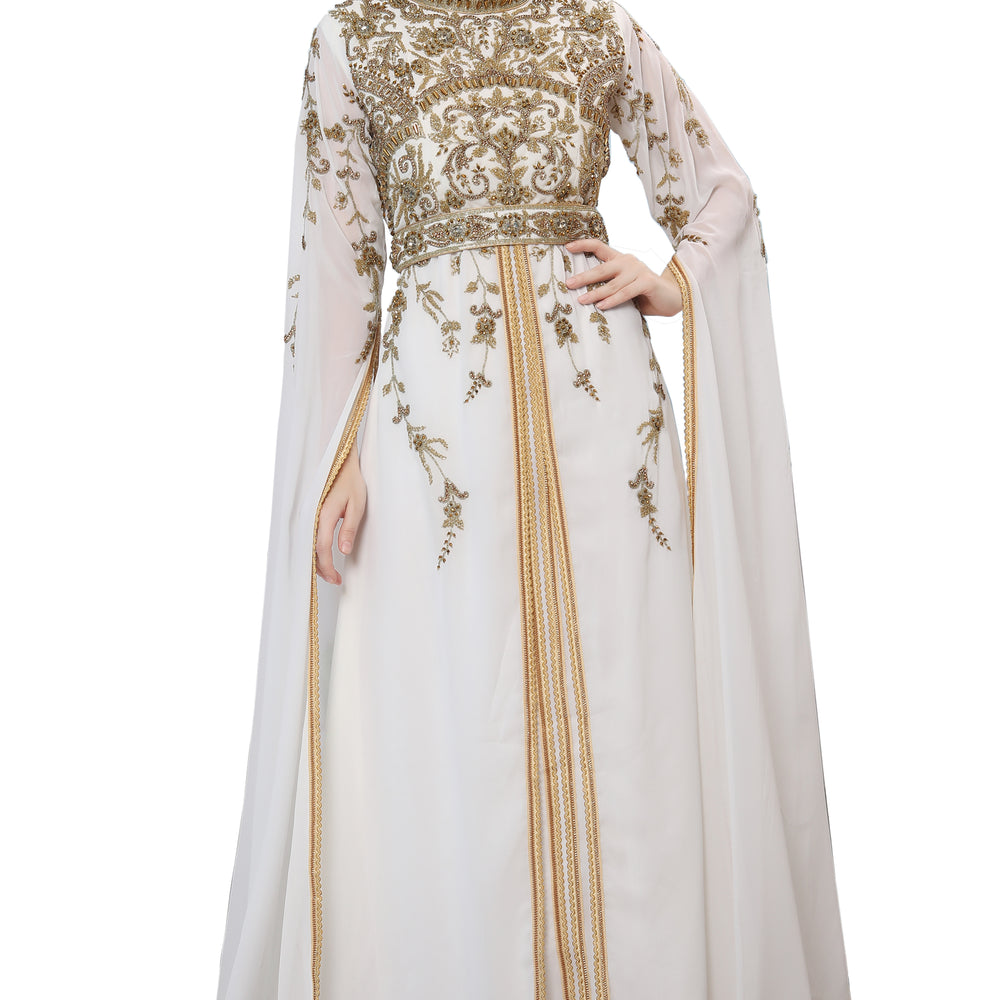 Designer Robe Marriage Embroidery Ball Gown Partywear - Maxim Creation