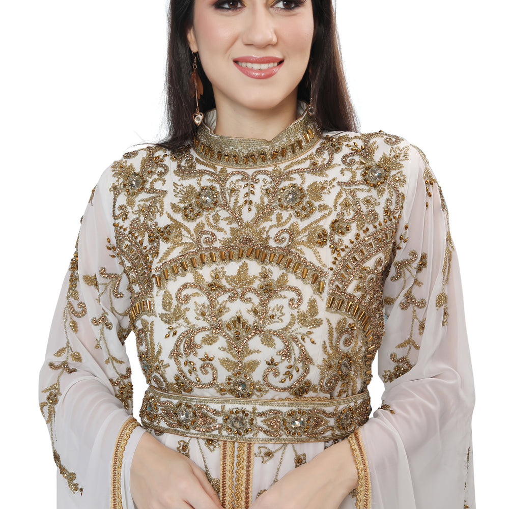 Designer Robe Marriage Embroidery Ball Gown Partywear - Maxim Creation