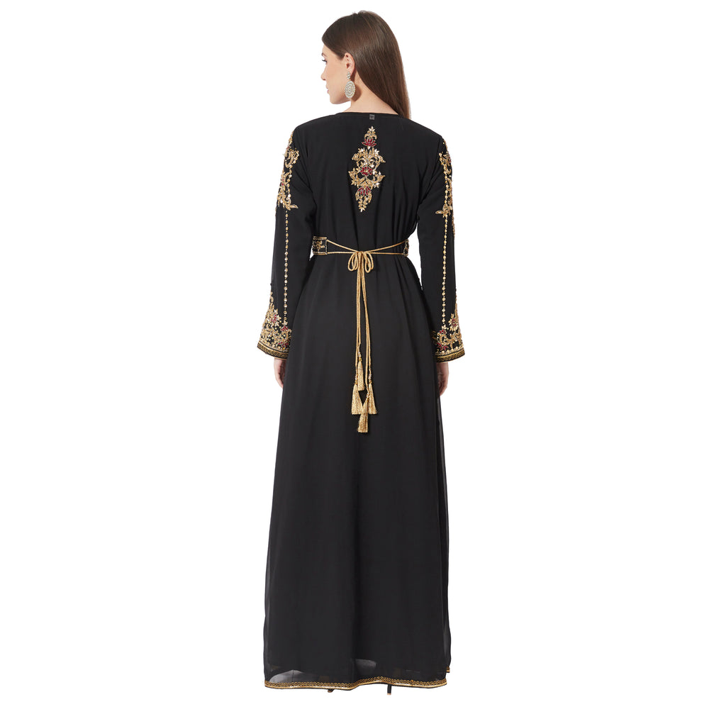 
                  
                    Moroccan Takchita Caftan Partywear Black Gown - Maxim Creation
                  
                