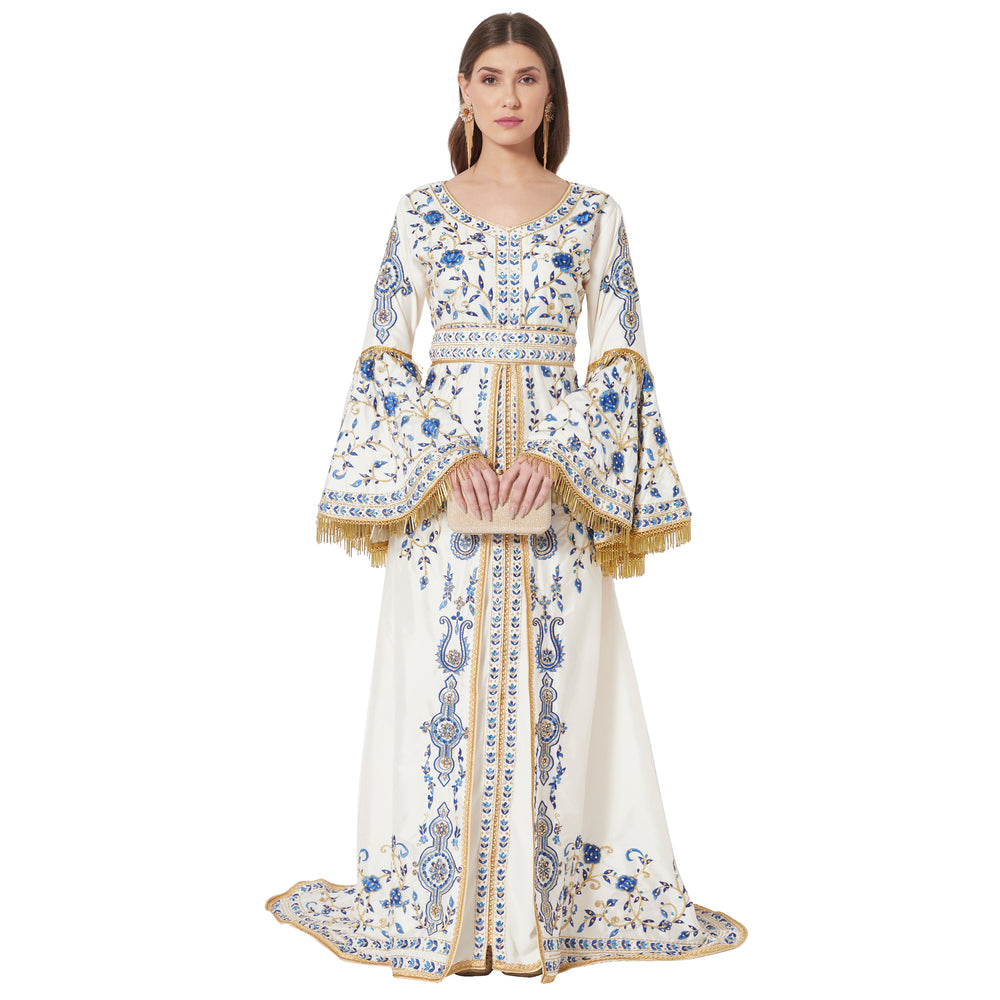 
                  
                    Designer Luxury Ball Gown with Rich Thread Embroidery & Tassels Mother + Daughter Set - Maxim Creation
                  
                