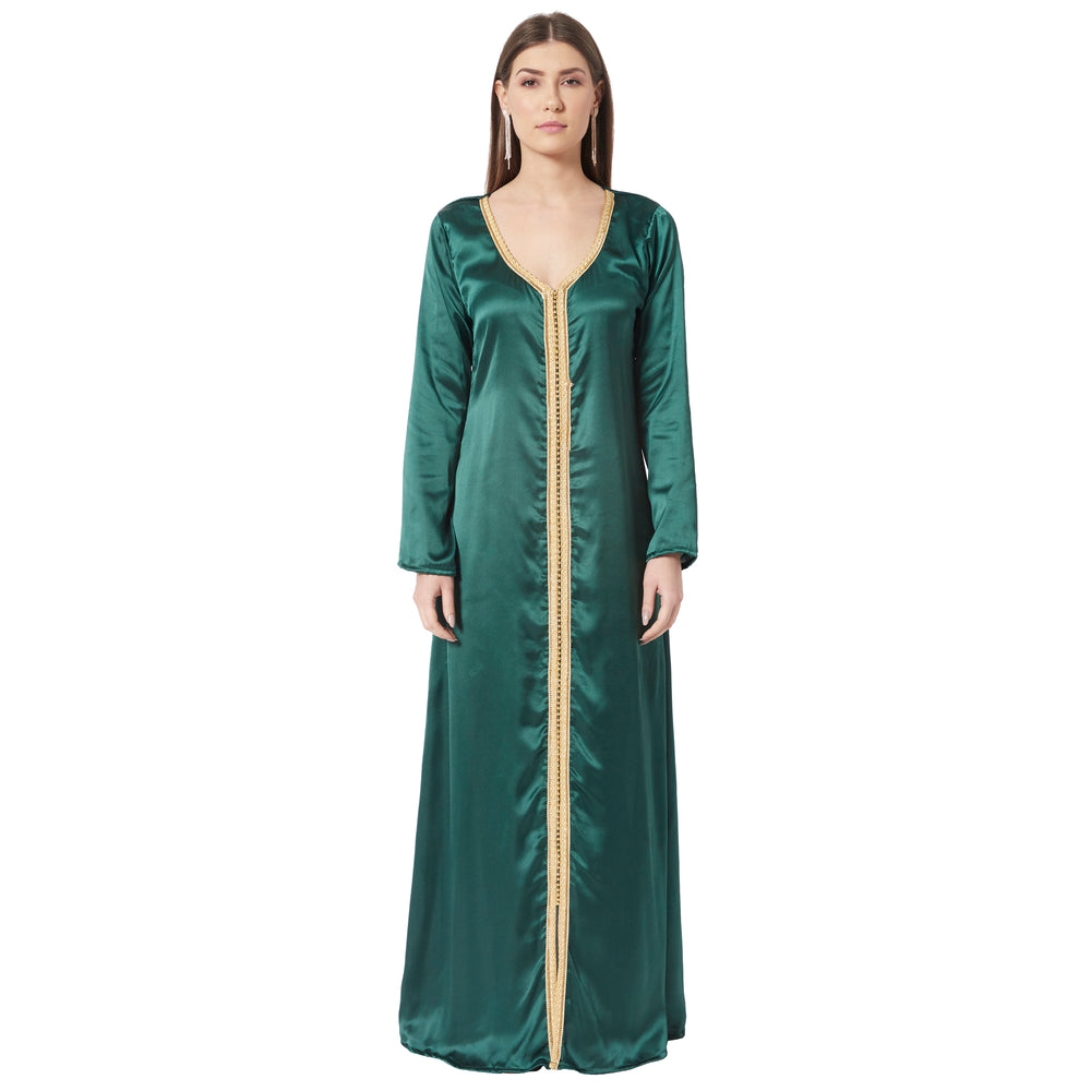 
                  
                    Designer Caftan Wedding Dress Handcrafted with Crystal In Velvet - Maxim Creation
                  
                