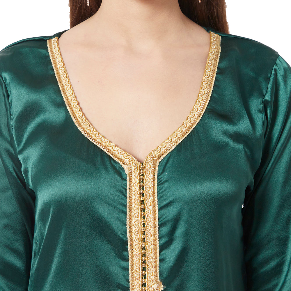 
                  
                    Designer Caftan Wedding Dress Handcrafted with Crystal In Velvet - Maxim Creation
                  
                