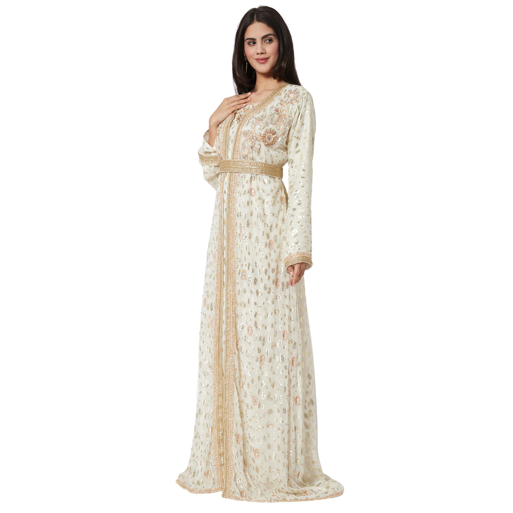 
                  
                    Henna Partywear Maxi Dress in Printed Embossed Fabric - Maxim Creation
                  
                