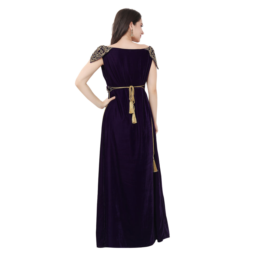 
                  
                    Handmade Designer Wedding Dress Maxi Velvet Gown - Maxim Creation
                  
                