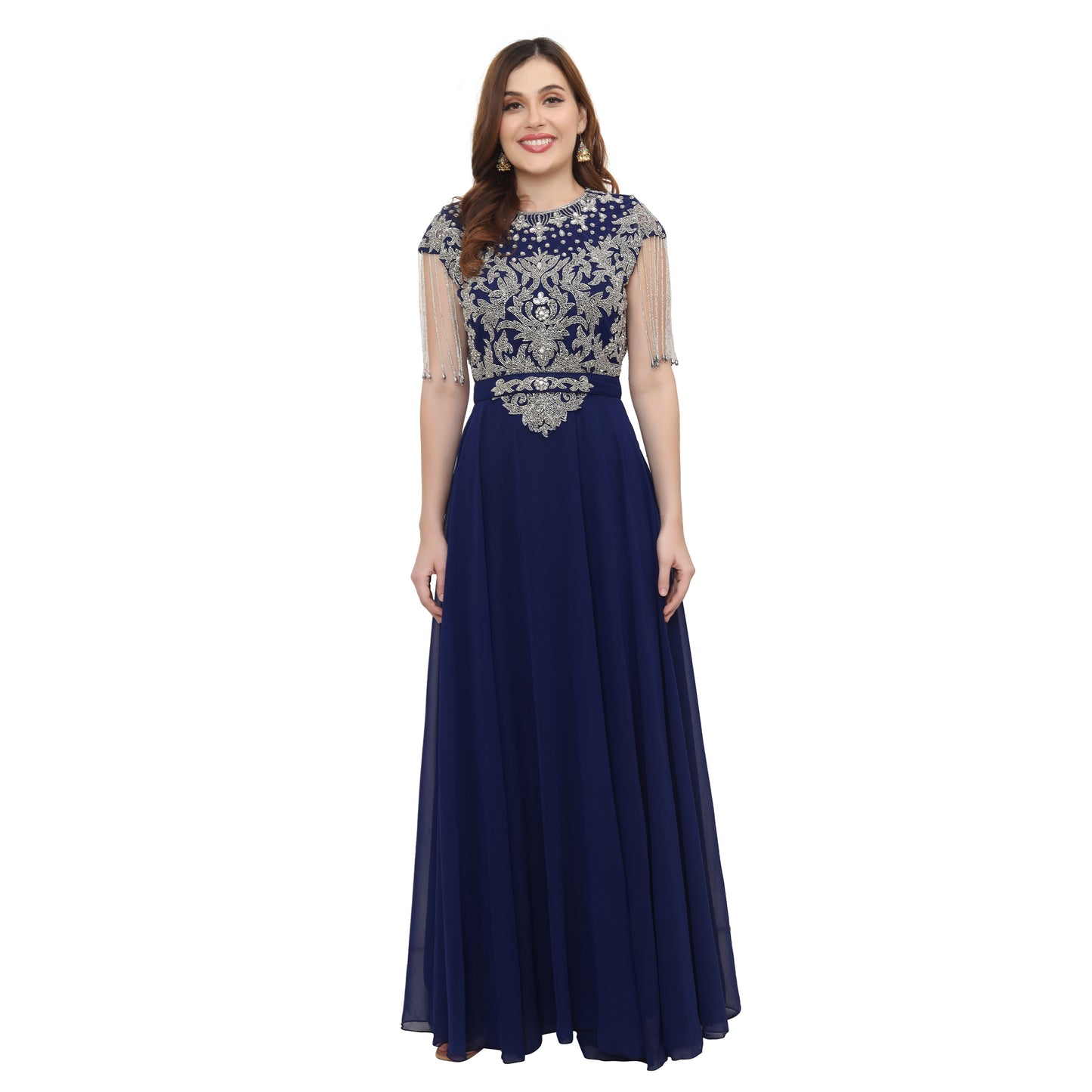 Women's Party Dress Embroidered Maxi Gown - Maxim Creation