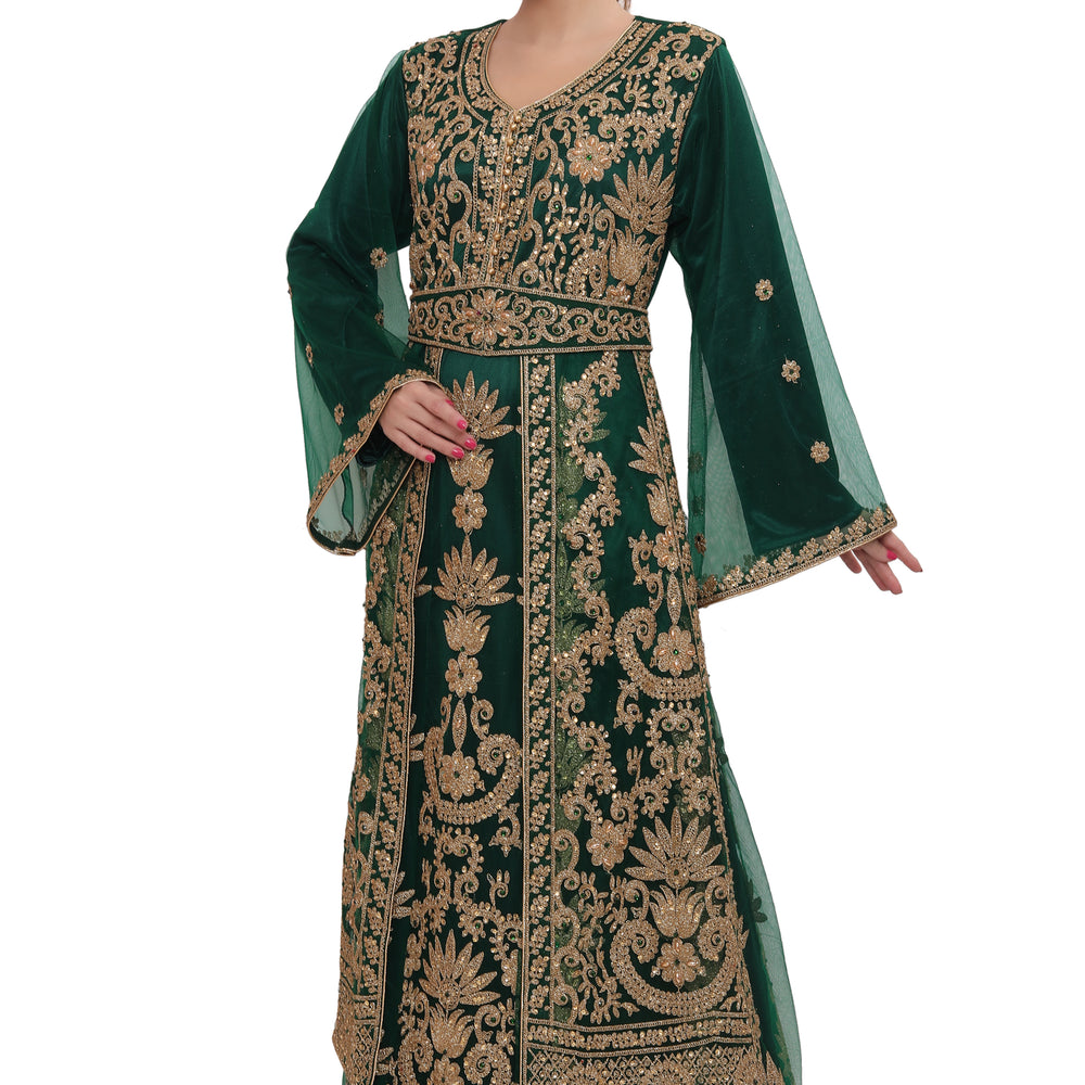 
                  
                    Tripoli Collection Caftan Henna Party Kaftan Thobe - Maxim Creation
                  
                