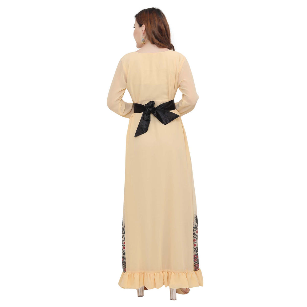 
                  
                    Designer Farasha Evening Henna Tea Party Gown - Maxim Creation
                  
                
