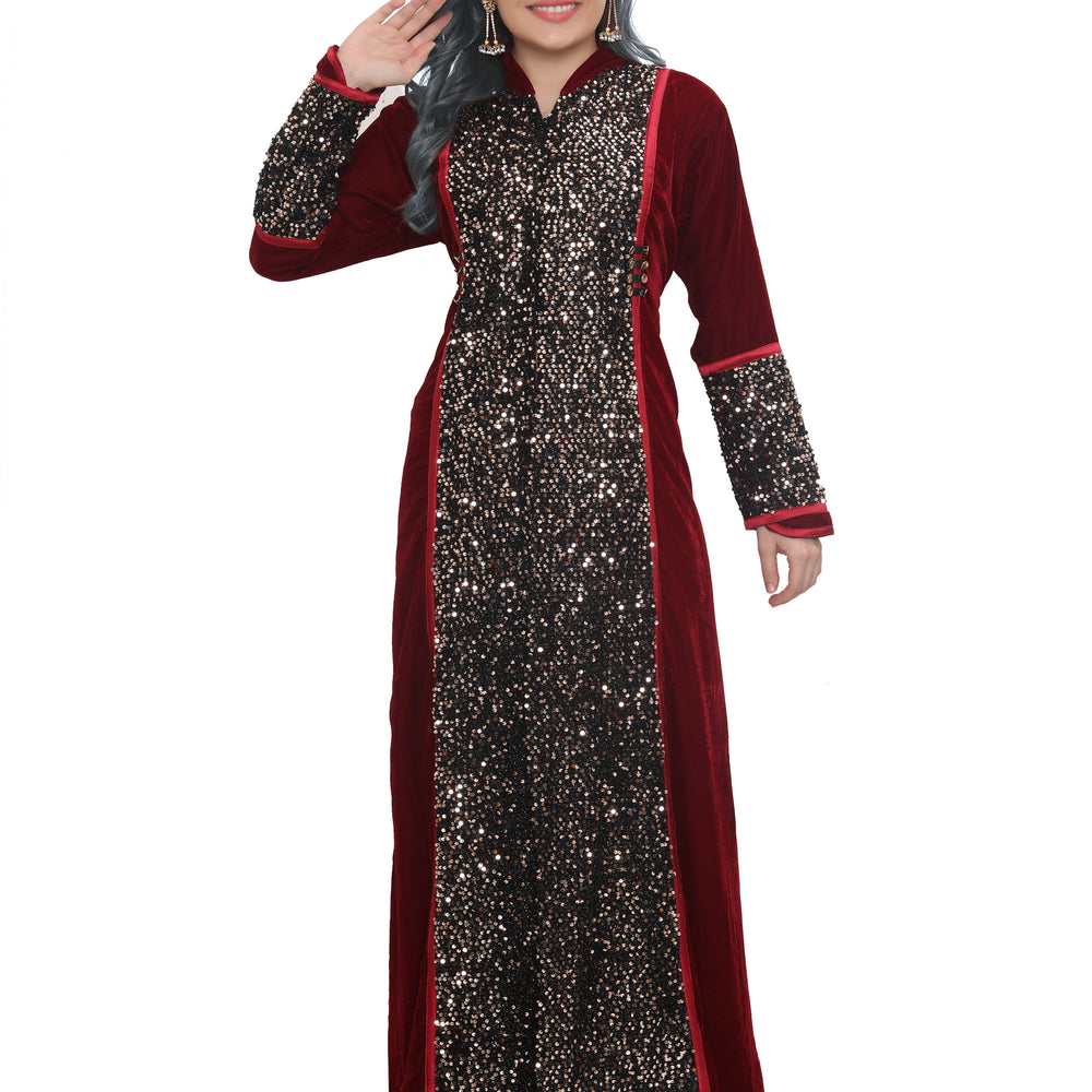 
                  
                    Game of Throne Queen Dress Maroon Gown | Costume - Maxim Creation
                  
                